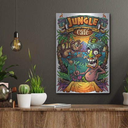 Luxe Metal Art 'JungleCafe Amazon' by Flyland Designs, Metal Wall Art,12x16