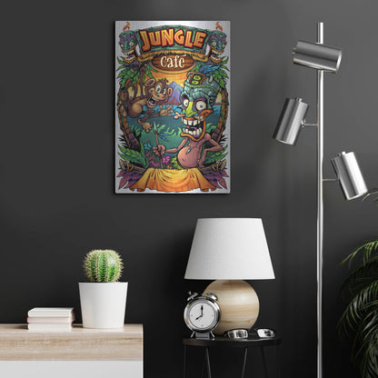 Luxe Metal Art 'JungleCafe Amazon' by Flyland Designs, Metal Wall Art,16x24
