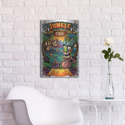 Luxe Metal Art 'JungleCafe Amazon' by Flyland Designs, Metal Wall Art,16x24