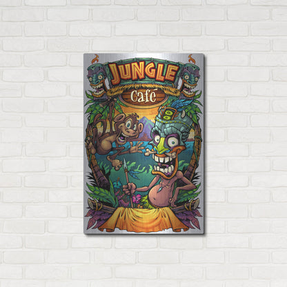 Luxe Metal Art 'JungleCafe Amazon' by Flyland Designs, Metal Wall Art,24x36