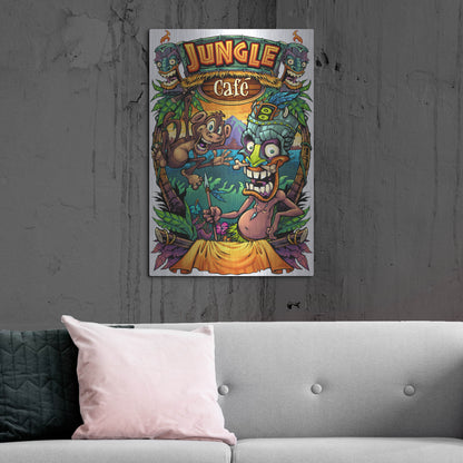 Luxe Metal Art 'JungleCafe Amazon' by Flyland Designs, Metal Wall Art,24x36