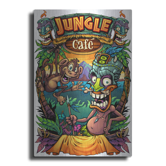 Luxe Metal Art 'JungleCafe Amazon' by Flyland Designs, Metal Wall Art