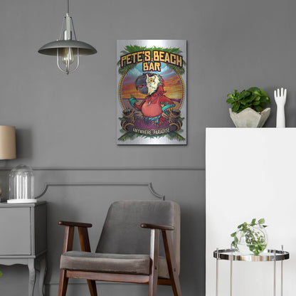 Luxe Metal Art 'Pete's Beach Bar' by Flyland Designs, Metal Wall Art,16x24