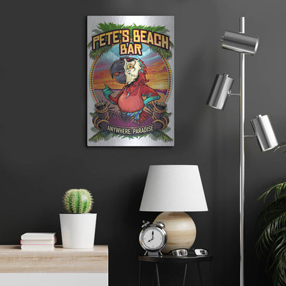 Luxe Metal Art 'Pete's Beach Bar' by Flyland Designs, Metal Wall Art,16x24