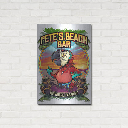 Luxe Metal Art 'Pete's Beach Bar' by Flyland Designs, Metal Wall Art,24x36