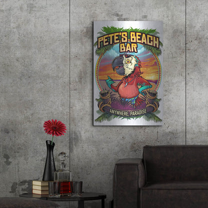 Luxe Metal Art 'Pete's Beach Bar' by Flyland Designs, Metal Wall Art,24x36