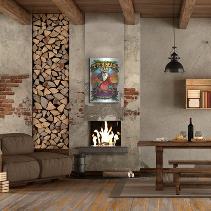 Luxe Metal Art 'Pete's Beach Bar' by Flyland Designs, Metal Wall Art,24x36