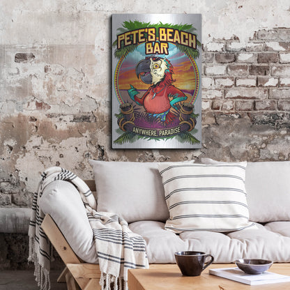 Luxe Metal Art 'Pete's Beach Bar' by Flyland Designs, Metal Wall Art,24x36