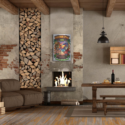 Luxe Metal Art 'Tiki and Parrot Island Template 2' by Flyland Designs, Metal Wall Art,24x36