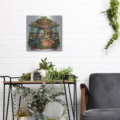 Luxe Metal Art 'Tiki Bar' by Flyland Designs, Metal Wall Art,12x12