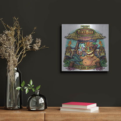 Luxe Metal Art 'Tiki Bar' by Flyland Designs, Metal Wall Art,12x12