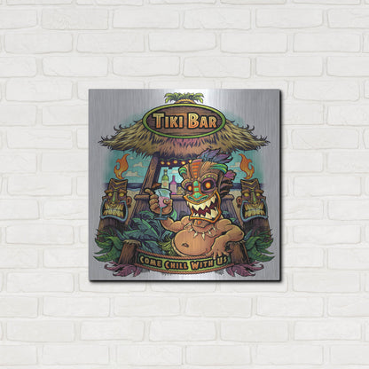 Luxe Metal Art 'Tiki Bar' by Flyland Designs, Metal Wall Art,24x24