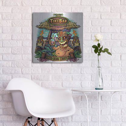 Luxe Metal Art 'Tiki Bar' by Flyland Designs, Metal Wall Art,24x24