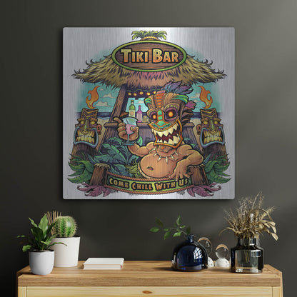 Luxe Metal Art 'Tiki Bar' by Flyland Designs, Metal Wall Art,24x24
