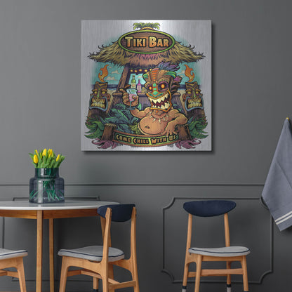 Luxe Metal Art 'Tiki Bar' by Flyland Designs, Metal Wall Art,36x36
