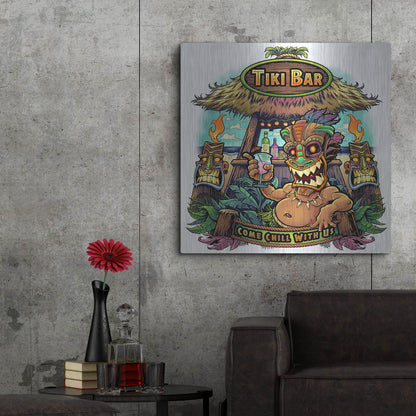 Luxe Metal Art 'Tiki Bar' by Flyland Designs, Metal Wall Art,36x36