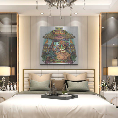 Luxe Metal Art 'Tiki Bar' by Flyland Designs, Metal Wall Art,36x36