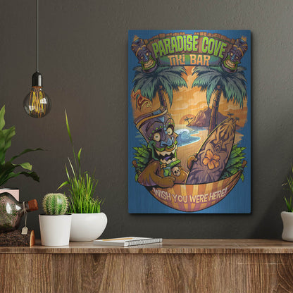 Luxe Metal Art 'Tiki Man Hammock' by Flyland Designs, Metal Wall Art,12x16