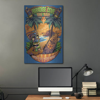 Luxe Metal Art 'Tiki Man Hammock' by Flyland Designs, Metal Wall Art,24x36