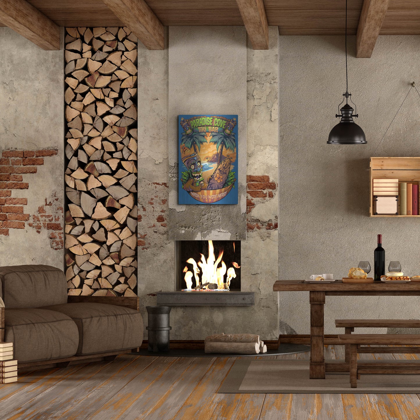 Luxe Metal Art 'Tiki Man Hammock' by Flyland Designs, Metal Wall Art,24x36