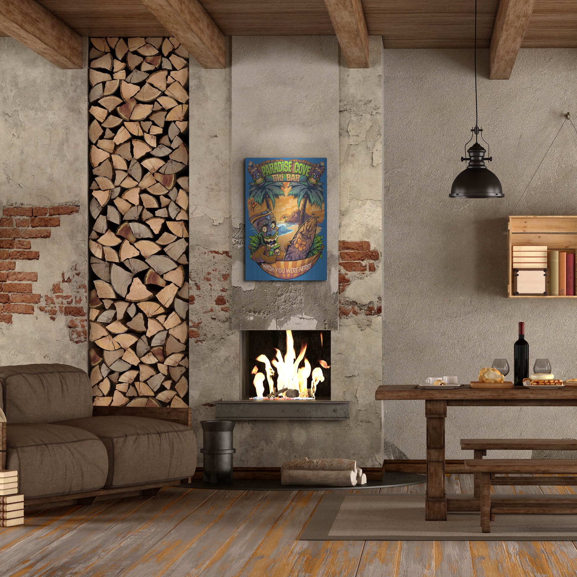 Luxe Metal Art 'Tiki Man Hammock' by Flyland Designs, Metal Wall Art,24x36