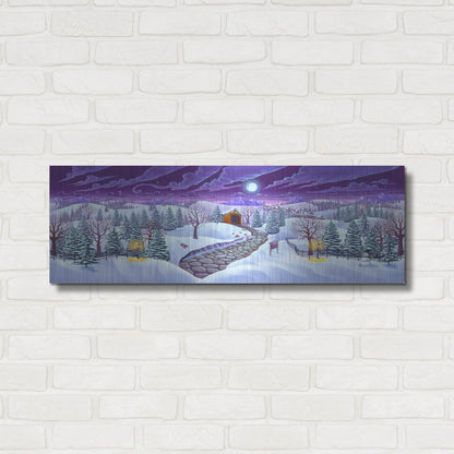 Luxe Metal Art 'Christmas Woods' by Flyland Designs, Metal Wall Art,36x12