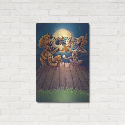 Luxe Metal Art 'Dog And Cat On Fence' by Flyland Designs, Metal Wall Art,24x36