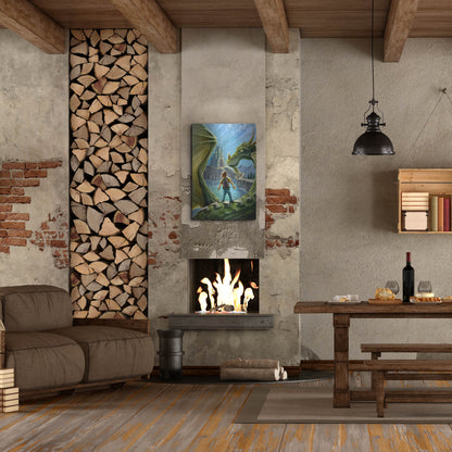 Luxe Metal Art 'Dragon And Castle' by Flyland Designs, Metal Wall Art,24x36