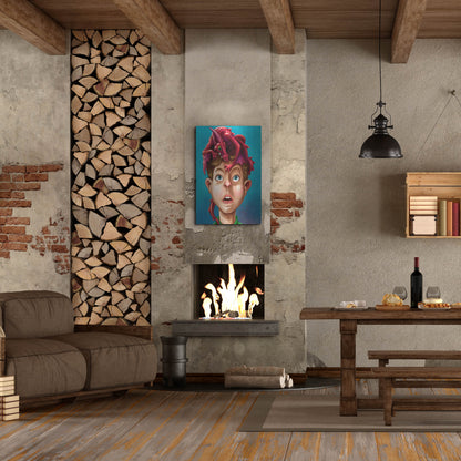 Luxe Metal Art 'Dragon Boy' by Flyland Designs, Metal Wall Art,24x36