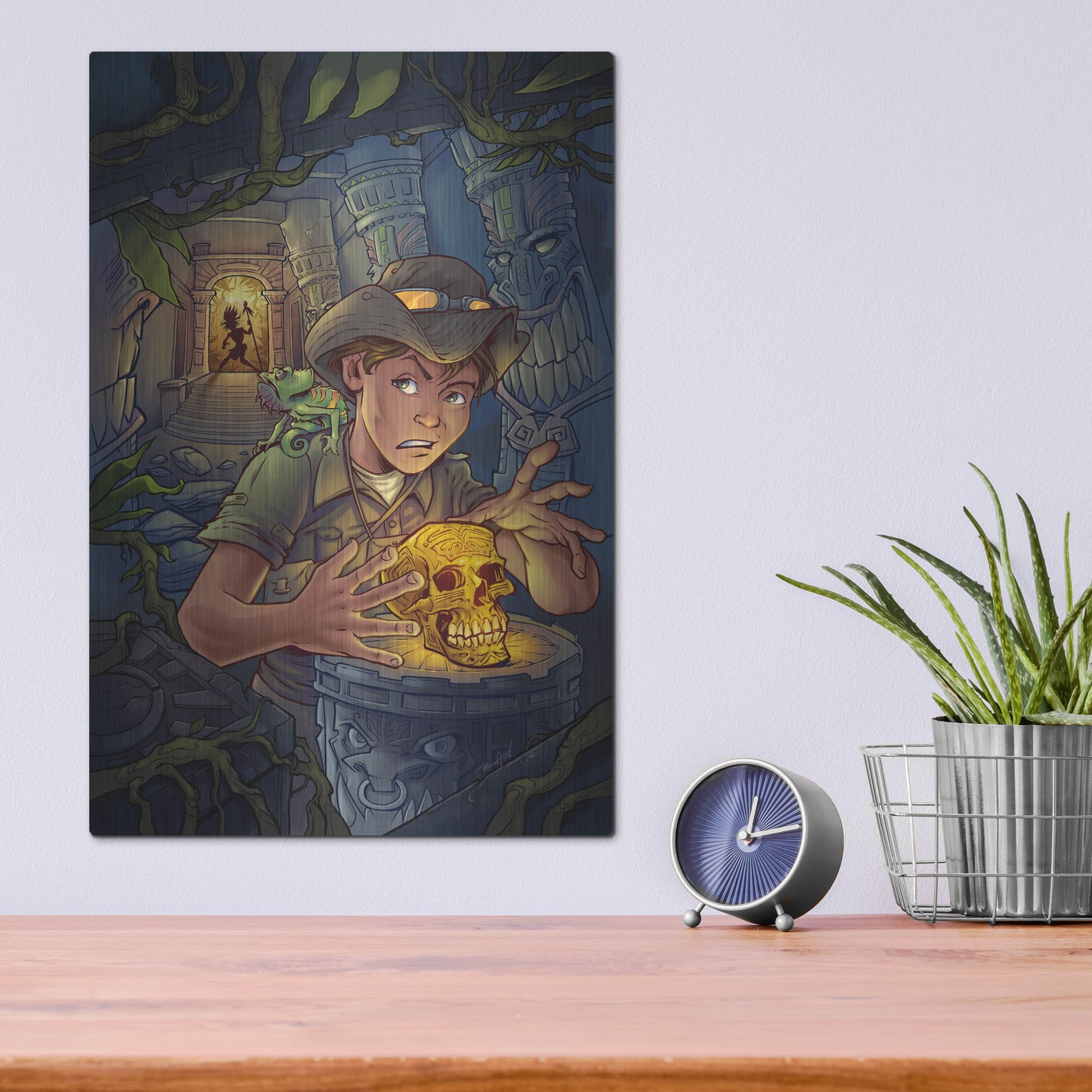 Luxe Metal Art 'Explorer' by Flyland Designs, Metal Wall Art,12x16