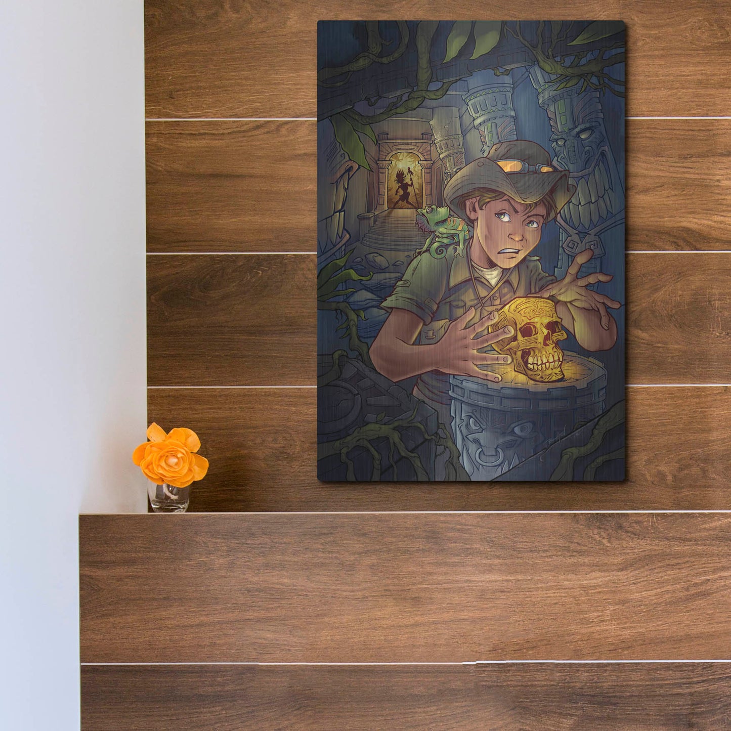 Luxe Metal Art 'Explorer' by Flyland Designs, Metal Wall Art,12x16