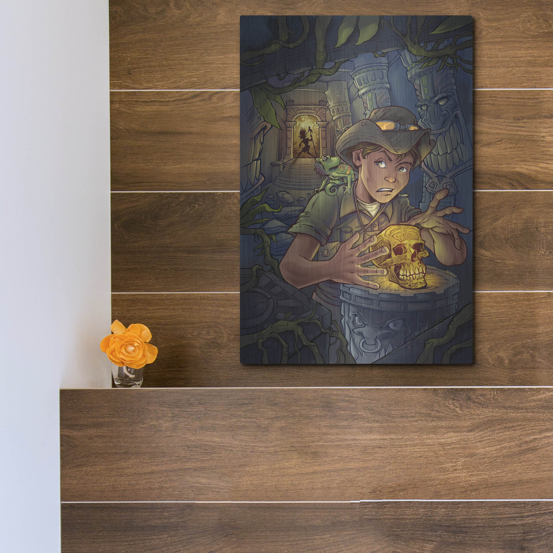 Luxe Metal Art 'Explorer' by Flyland Designs, Metal Wall Art,12x16