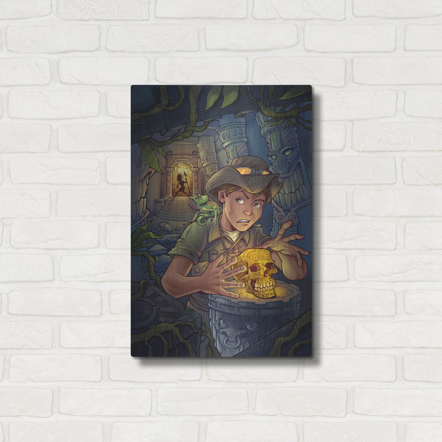 Luxe Metal Art 'Explorer' by Flyland Designs, Metal Wall Art,16x24