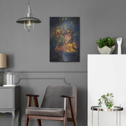 Luxe Metal Art 'Explorer' by Flyland Designs, Metal Wall Art,16x24