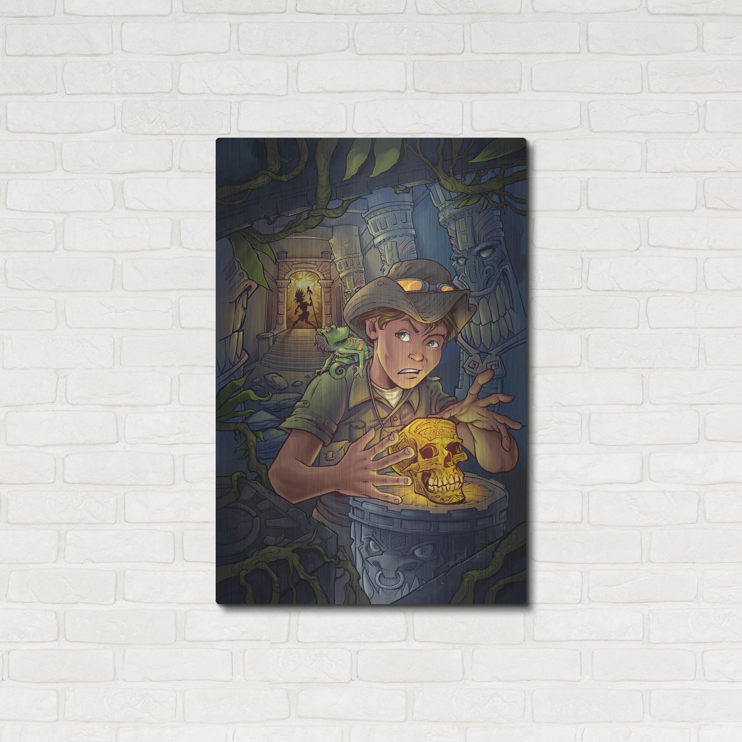 Luxe Metal Art 'Explorer' by Flyland Designs, Metal Wall Art,24x36