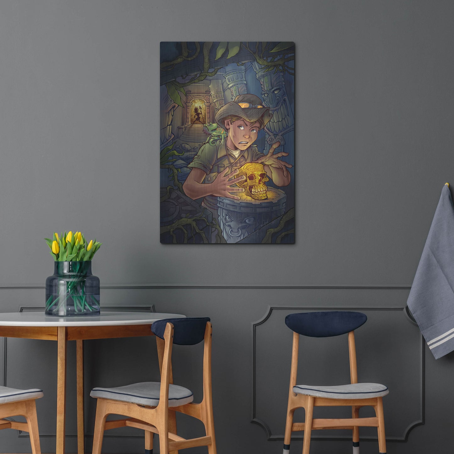 Luxe Metal Art 'Explorer' by Flyland Designs, Metal Wall Art,24x36