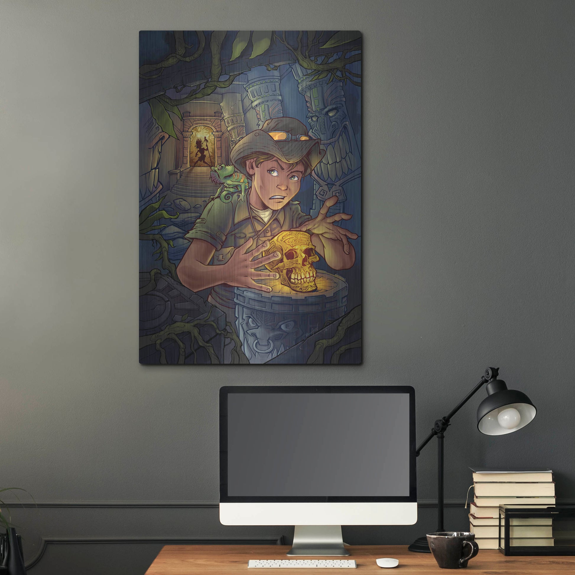 Luxe Metal Art 'Explorer' by Flyland Designs, Metal Wall Art,24x36