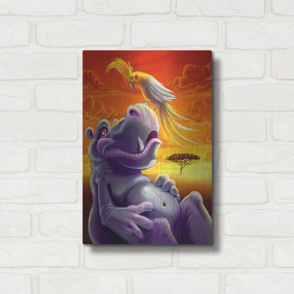 Luxe Metal Art 'Sahara Sunset' by Flyland Designs, Metal Wall Art,12x16