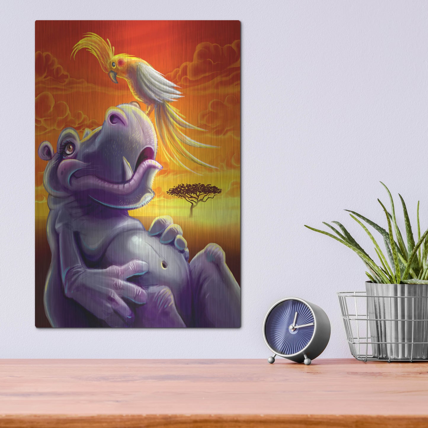 Luxe Metal Art 'Sahara Sunset' by Flyland Designs, Metal Wall Art,12x16