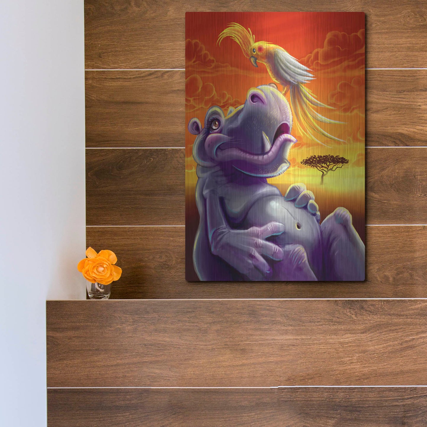 Luxe Metal Art 'Sahara Sunset' by Flyland Designs, Metal Wall Art,12x16