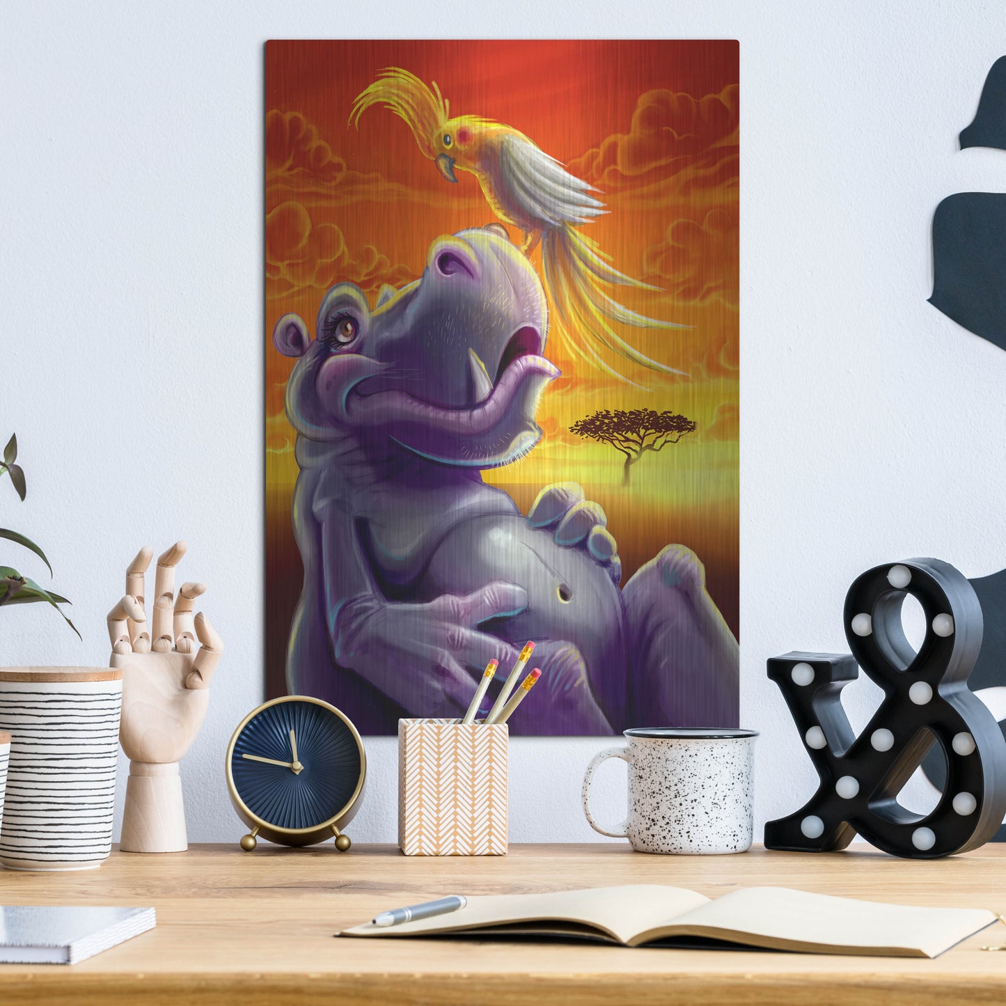 Luxe Metal Art 'Sahara Sunset' by Flyland Designs, Metal Wall Art,12x16