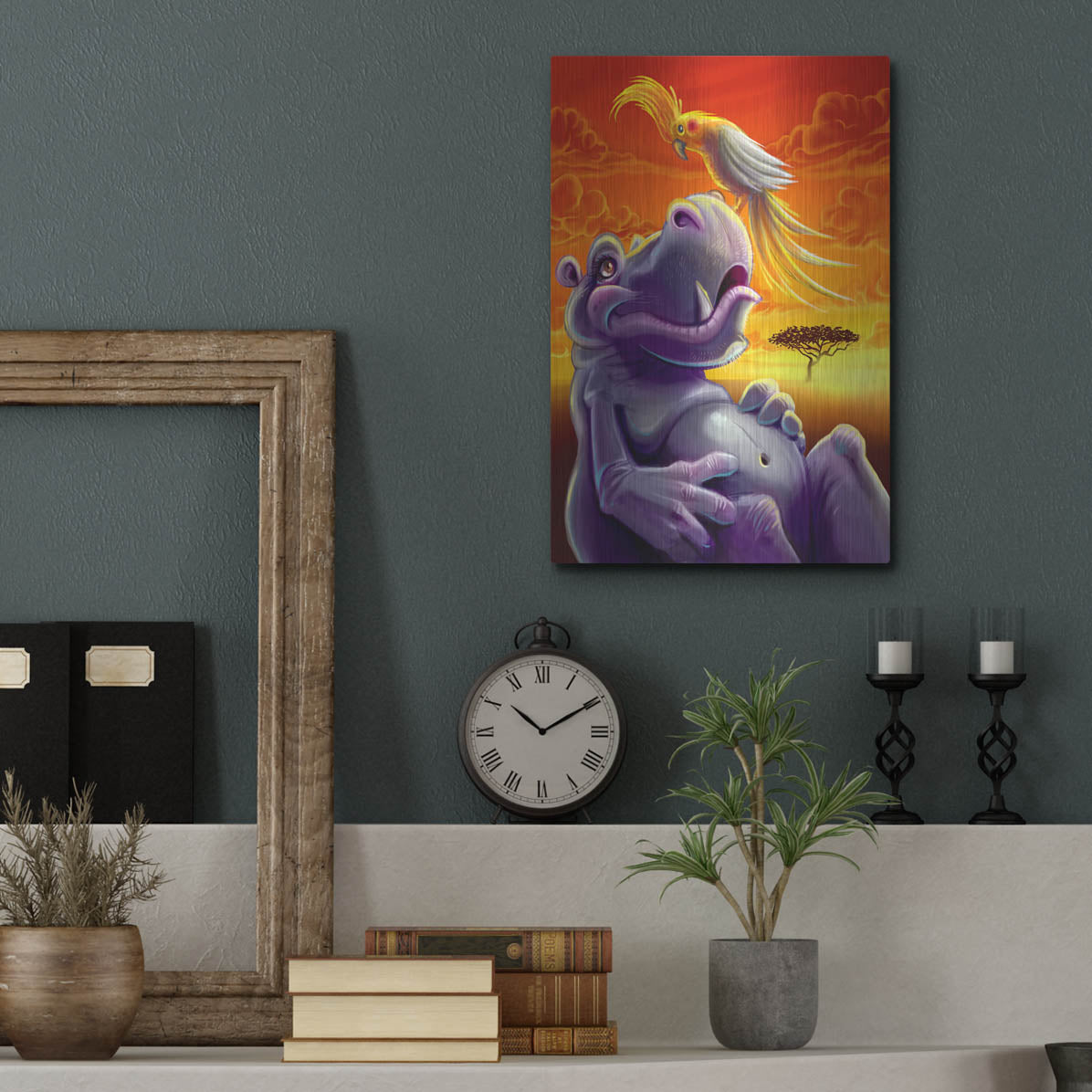 Luxe Metal Art 'Sahara Sunset' by Flyland Designs, Metal Wall Art,12x16