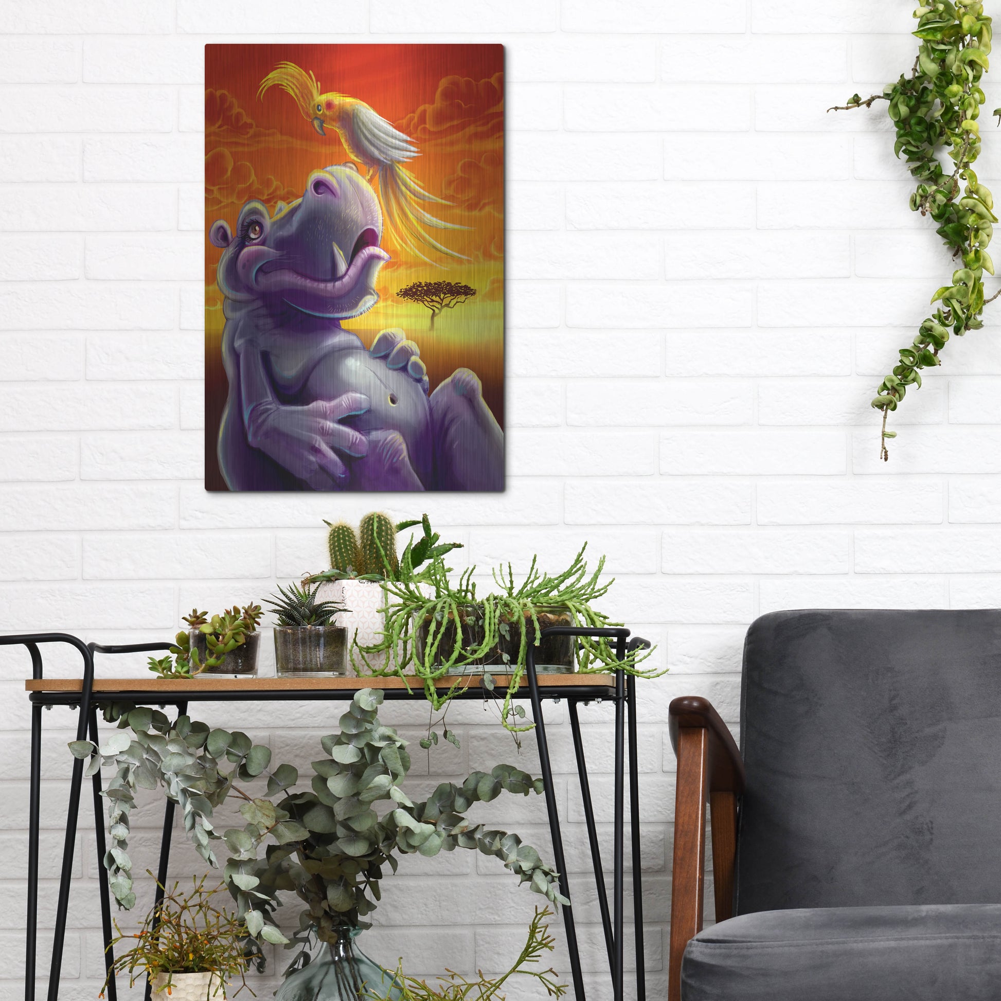 Luxe Metal Art 'Sahara Sunset' by Flyland Designs, Metal Wall Art,12x16