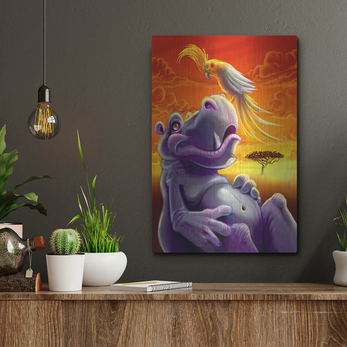 Luxe Metal Art 'Sahara Sunset' by Flyland Designs, Metal Wall Art,12x16