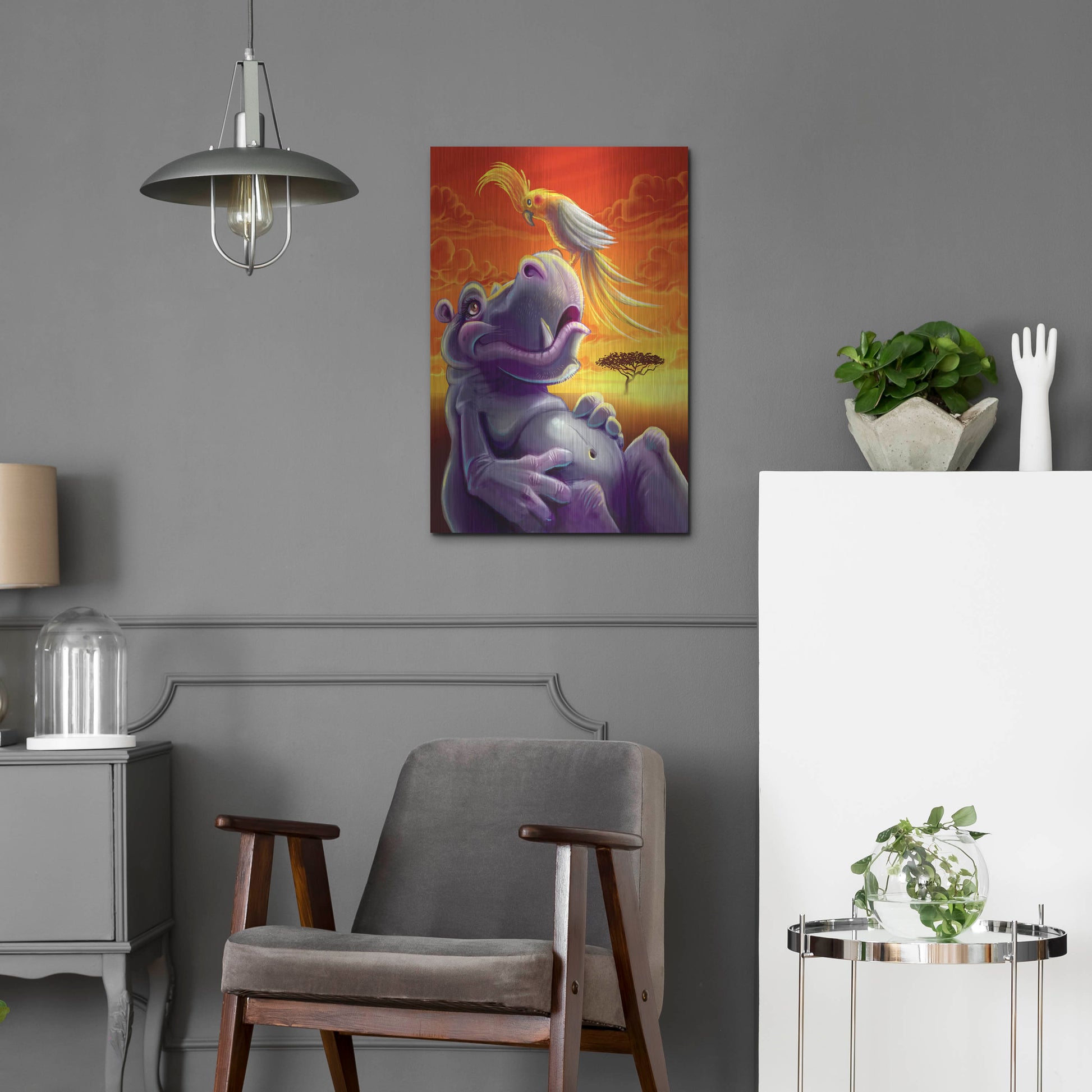 Luxe Metal Art 'Sahara Sunset' by Flyland Designs, Metal Wall Art,16x24