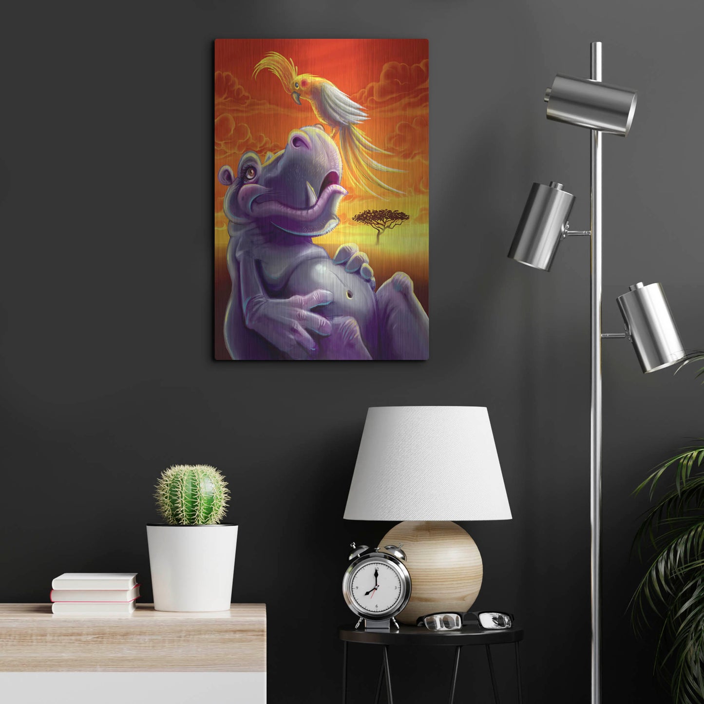 Luxe Metal Art 'Sahara Sunset' by Flyland Designs, Metal Wall Art,16x24