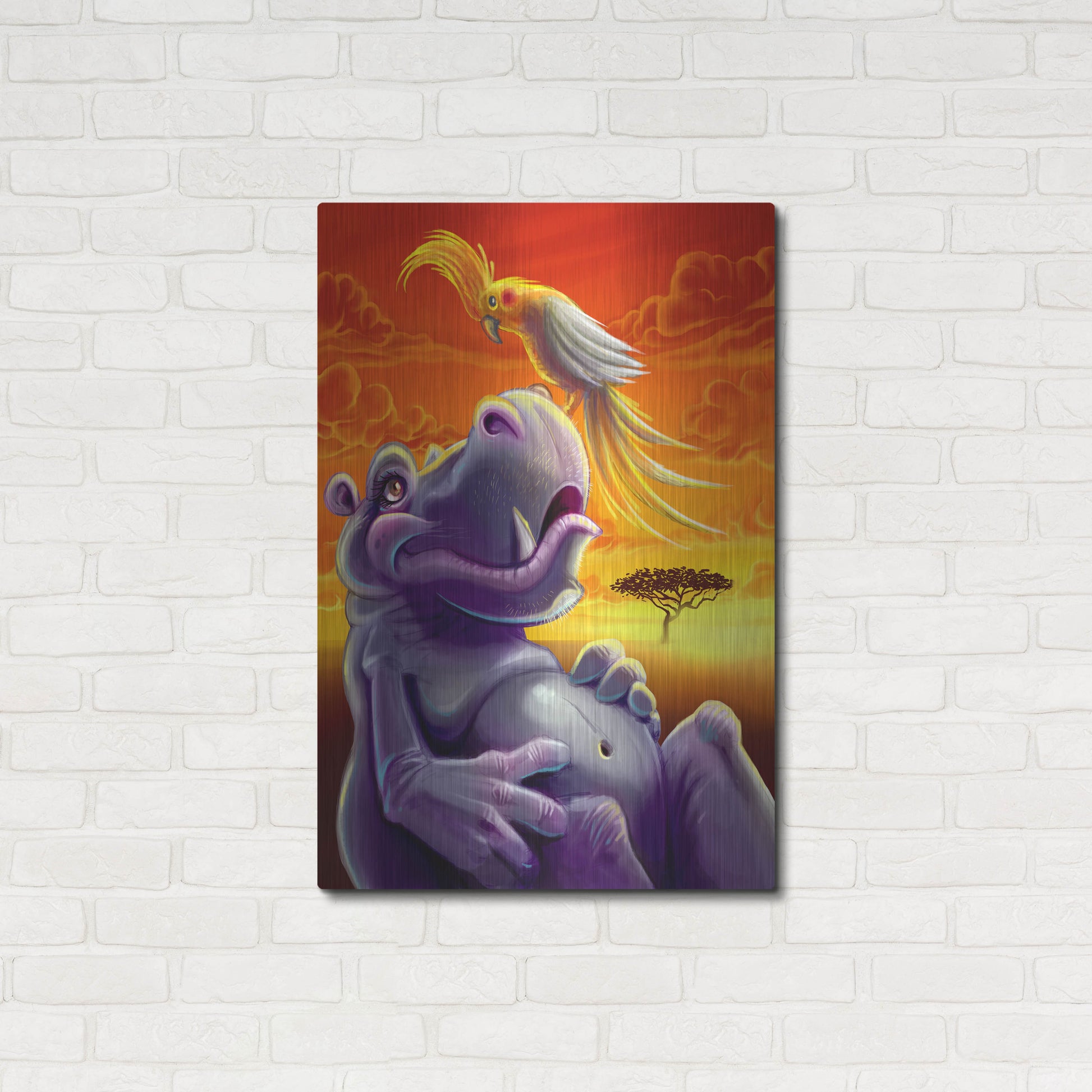 Luxe Metal Art 'Sahara Sunset' by Flyland Designs, Metal Wall Art,24x36