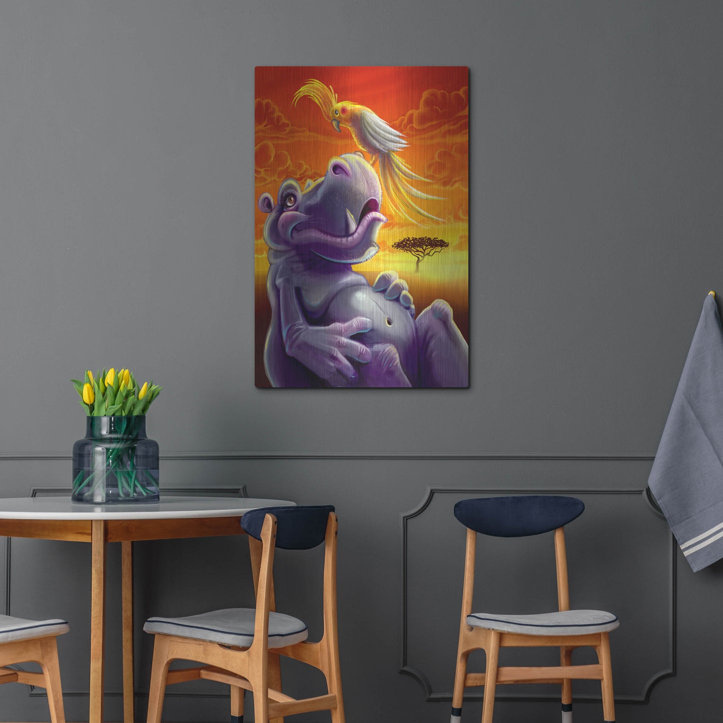 Luxe Metal Art 'Sahara Sunset' by Flyland Designs, Metal Wall Art,24x36