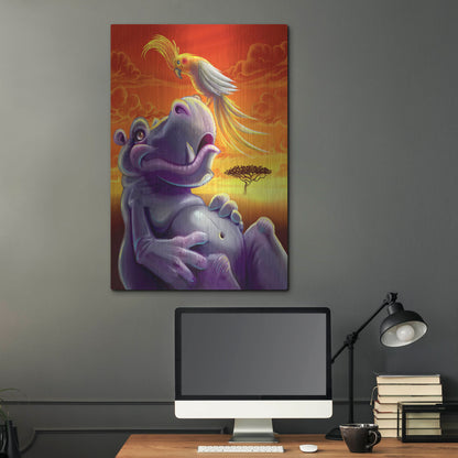 Luxe Metal Art 'Sahara Sunset' by Flyland Designs, Metal Wall Art,24x36