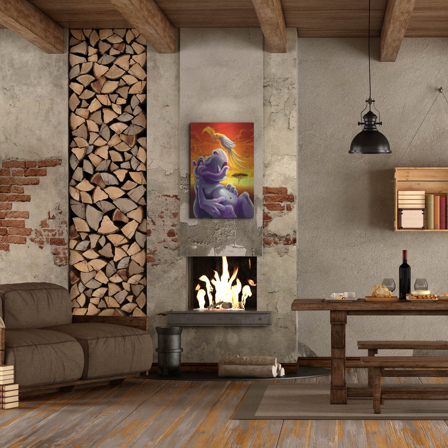 Luxe Metal Art 'Sahara Sunset' by Flyland Designs, Metal Wall Art,24x36